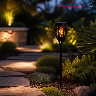 Lampu Obor Api Solar Menari